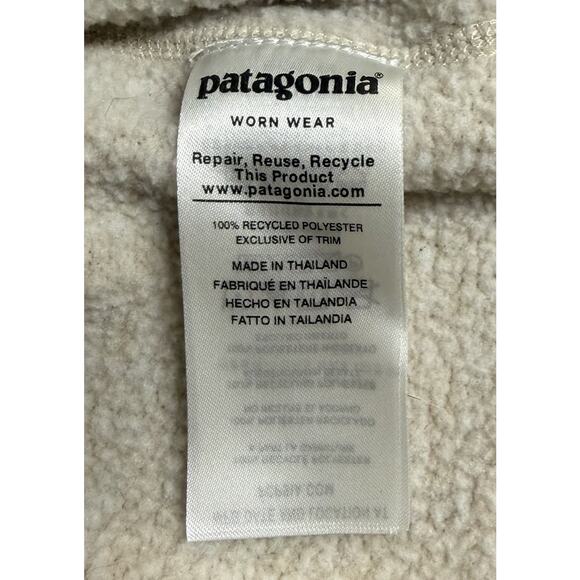 Patagonia Better Sweater Fleece 1/4 Zip Pullover Top Women's Small Oyster White - Picture 7 of 13